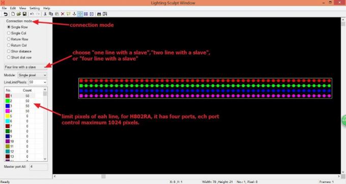 4096 พิกเซล ซัลเว่ DMX LED Controller H802RA 4 Port วัสดุสับสนุนอลูมิเนียม 0
