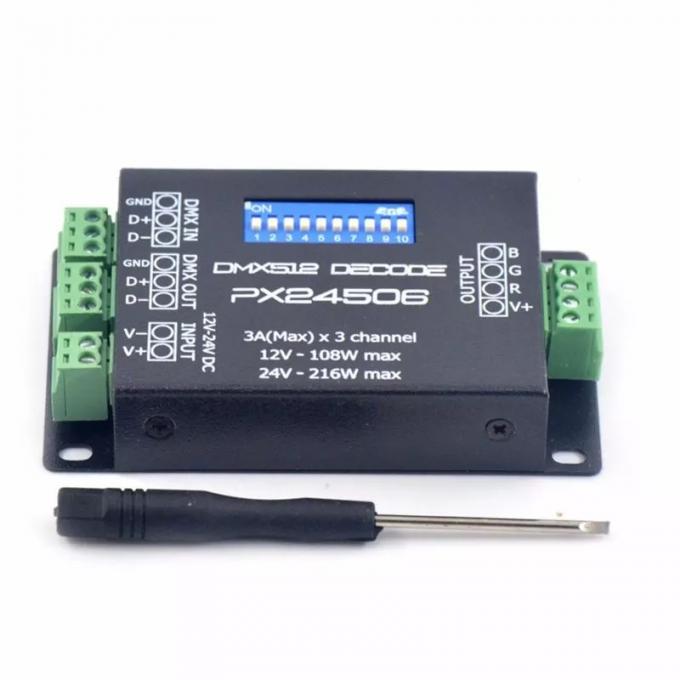 PX24506 DMX LED Controller, Dmx 512 Decoder Rgb LED Controller 12 วอล 24 วอล 0